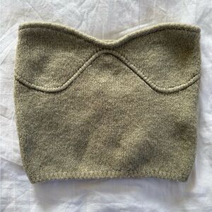 Zara Green Knit Tube Top